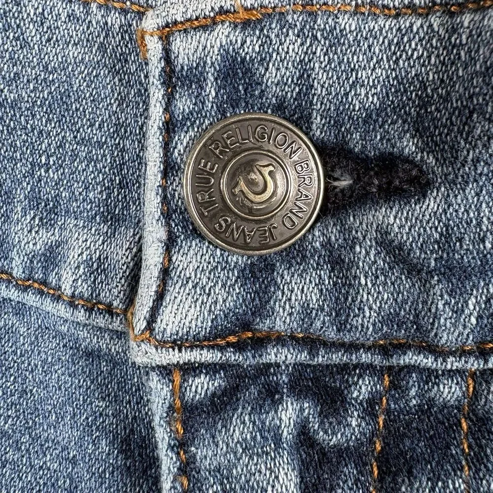 True Religion Danny Tapered Jeans Men’s 34 Blue Wash Denim Straight Slim Fit